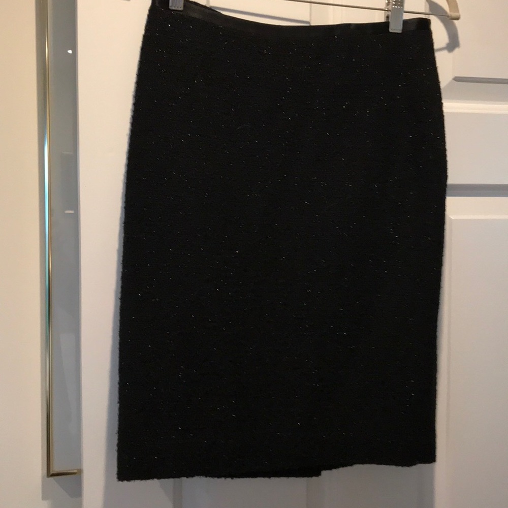 Talbots 2P black straight sparkle skirt.